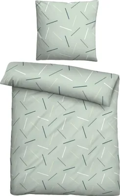Produktbild von biberna Seersucker Bettwäsche 0025010 STÄBCHEN color: hellgrün, size: 1x 135x200 cm + 1x 80x80 cm