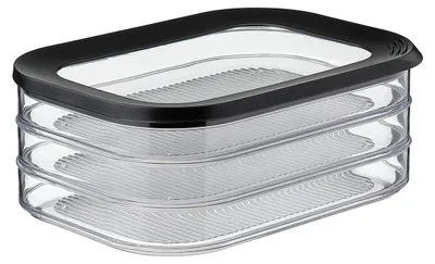 Produktbild von Mepal - Vorratsbehälter Wurstwaren 3-lagig Modula - 1650 ml - Black