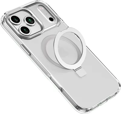 Obrázok produktu pre INF Srebrna Zaščitna Maska za iPhone 15 Pro Max - Magnetna, Zložljivo Stojalo