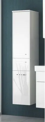 Produktbild von pelipal Midischrank Quickset 316 BxHxT 30 x 141 x 30 cm weiß glänzend zerlegt mit Glaseinlegeböden