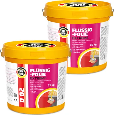 Produktbild von Flüssigfolie Außen 50Kg Wasserdicht Abdichtfolie Dichtmasse Balkon Dusche Bad D02