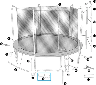Produktbild von Bestway® Ersatzteil Beinsockel für Bestway® Xtreme Air™ Trampolin, Ø 366 x 278 cm