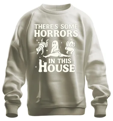 Immagine prodotto di There's Some Horrors In This House Halloween Geist Twerking Lustig Unisex Felpa Pullover, Natur, XL