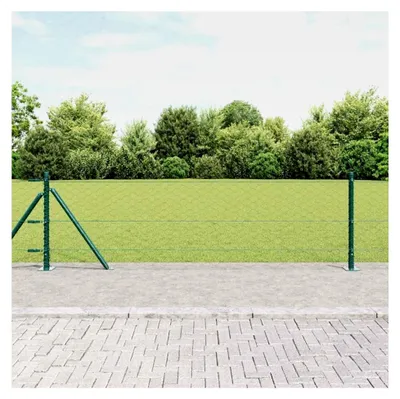 Produktbild von Zaunpfosten Grün 100 x 0,6 m (50 mm Masche) Stahl und PVC für Gartenzaun, Hundezaun, Weidezaun und Hühnerzaun