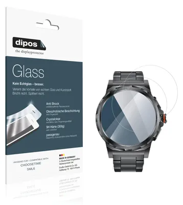 Produktbild von 2x Schutzfolie für CHOOSETIME SML6 - Anti-Shock 9H Folie dipos Glass Kunststoffglas
