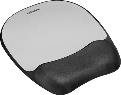 Immagine prodotto di Tappetino per mouse Fellowes - 25,4 mm x 201,7 mm x 235 mm - Argento, nero