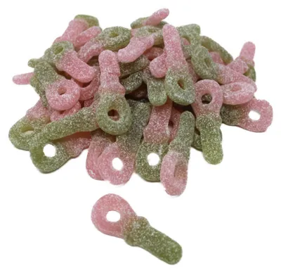 Produktbild von Fruchtgummi saure Wassermelone Tongen zweifarbig gelatinefrei 300g
