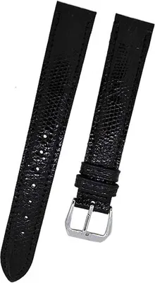 Produktbild von FORTIS Swiss Uhrenarmband LEDER schwarz mit schwarzer Naht 16mm NEU
