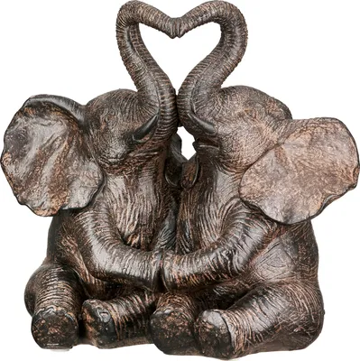 Zdjęcie produktu dla Gilde Figur, Elefant, "Tarangire", Kunstharz, braun, VE 3, L. 18 cm, B. 18 cm, H. 12 cm