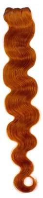 Produktbild von hair2heart Echthaar Tressen zum Einnähen Extensions Gewellt - 60cm 100g 8/43 hellblond rot-gold