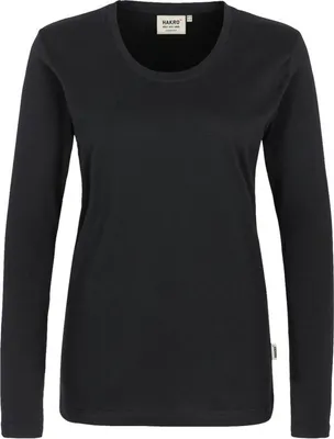 Produktbild von HAKRO Damen Longsleeve Classic 178, schwarz, XL