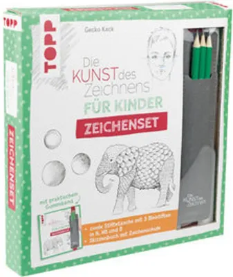 A product box for a children's drawing set.
