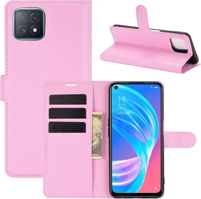 Produktbild von König Design Hülle kompatibel mit Oppo A72 / A73 Kunstleder Handyhülle - Handy Case Rosa