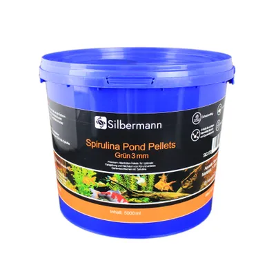 Produktbild von Silbermann Teichfutter Pellets - schwimmendes Hauptfutter für Teichfische (5000 ml, grün 3 mm), SIG 132