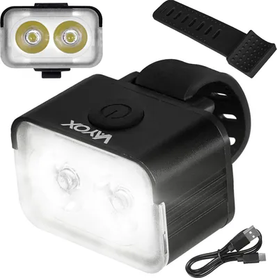 Produktbild von Vayox Fahrradscheinwerfer vorne, LED, Modell VA0153 | 300 lm | USB-C | 6 Modi | Schwarz