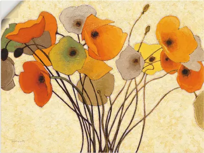 Produktbild von ARTland Wandbild, selbstklebend Kürbismohn I Größe: 40x30 cm