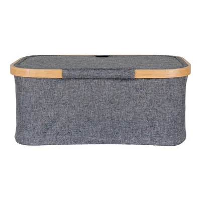 Immagine prodotto di Cestino in bambù grigio scuro 38 x 26 x 16 cm
