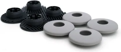 Image de Tapis de sol fixation Volvo (4 pièces, gris) Tapis de voiture support clips œillets Tapis caoutchouc