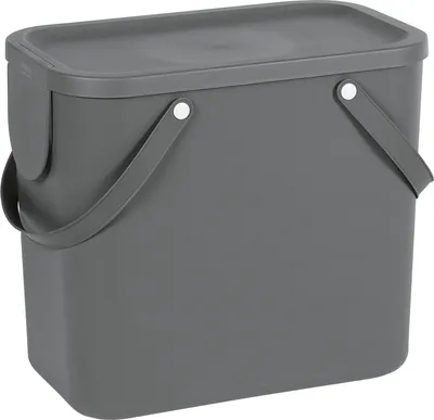 Produktbild von Rotho Albula systém třídění odpadu 25l do kuchyně, plast (PP), bez BPA, antracit, 25l (40,0 x 23,5 x 34,0 cm)