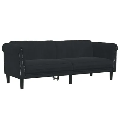 Produktbild von 3-Sitzer Sofa Schwarz Samt 203 x 77 x 74 cm
