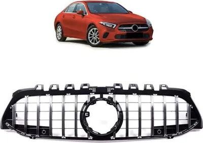 Obrázok produktu pre Mriežka chladiča v čiernom chróme, vhodná pre Mercedes triedy A W177 a Sport-Panamericana GT