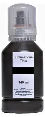 Produktbild von 140 ml Sublimationstinte black für Epson Ecotank 101, 102, 103, 104, 105, 106, 113, 114