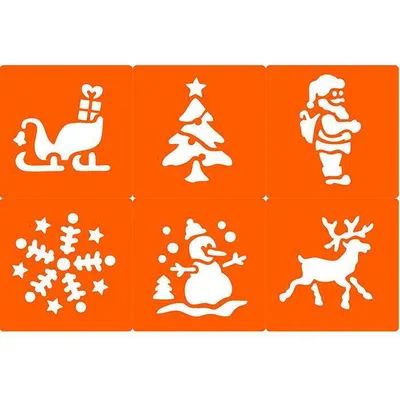 Immagine prodotto di 6 stencil natalizi