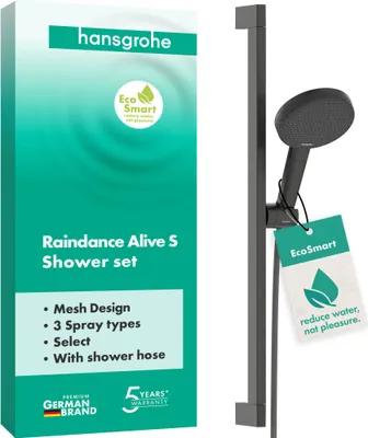 Zdjęcie produktu dla Hansgrohe Raindance Alive Select S Bateria prysznicowa 65 cm szczotkowana czarna