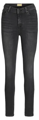 Productafbeelding van Jack & Jones dames jeans, model Jxsydney Skinny Hw, artikelnummer S239 DNM, kleur: zwart denim, maat: L / 34L