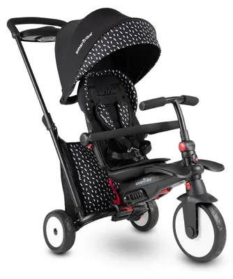Image de Smart Trike : tricycle pliable pour enfants / poussette 7 en 1 STR™5, noir et blanc