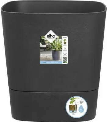 Produktbild von ELHO - Blumentopf - Greensense Aqua Care Square 38 - Anthrazitgrau - Innen/Außen - Ø 38 x H 38,9 cm