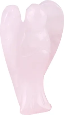 Produktbild von Schutzengel Kristall, Mini-Figur Statue Ornament, Dekoration für Reiki Heilung und Energietherapie, Glücksbringer, Rosenquarz