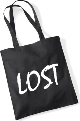 Produktbild von Huuraa Jutebeutel Lost Jugendwort 10 Liter Black Baumwolle Tasche Geschenkidee