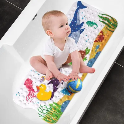 Produktbild von Rutschfeste Badmatte für Kinder - Rutschfeste Duschmatte - Rutschfeste Badmatte für die Badewanne - Badmatte für Kinder