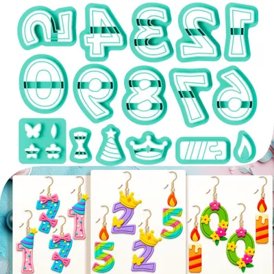 18-teiliges Ton-Ausstecher-Set für DIY-Ohrringe