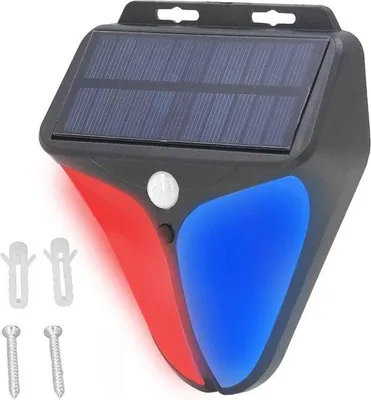 Image de Lampe d'alerte 129DB d'extérieur, IP65, étanche, avec détecteur de mouvement, sirène, pour usines et espaces extérieurs