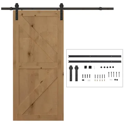 Produktbild von Gleitschienen-Bausatz für Schiebetür, bis 90 kg, Kohlenstoffstahl, 200 cm, Schwarz, inkl. Werkzeuge