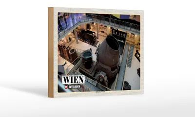 Produktbild von Holzschild Reise Wien Österreich Technisches Museum 18x12 cm
