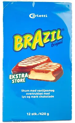 Produktbild von Carletti Brazil Marshmallow-Schokolade 12 Stk. 420g