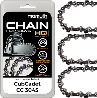 Zdjęcie produktu dla 3x Łańcuch pilarki 40cm 1,5mm 0,325" 66 TG do CubCadet CC 3045
