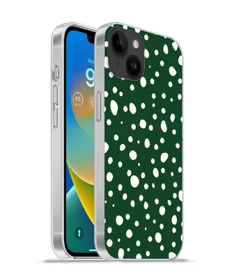 Produktbild von MuchoWow® Handyhülle Schutzhülle Hülle für Apple iPhone 14 Plus - Soft case Polka dots - Weiß - Grün Silikon Softcase Handy Hülle - Abbildung