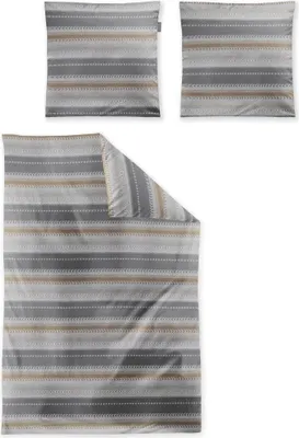 Produktbild von Irisette Edel-Feinbiber Bettwäsche-Garnitur Koala 8532  Farbe grau  140x200+70x90cm