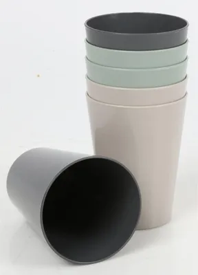 Produktbild von Kunststoff-Mehrwegbecher 6er-Set 500 ml, robust, bruchsicher, wiederverwendbar, ideal für Getränke zu Hause oder unterwegs