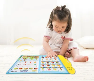 Produktbild von Lustiges Sprachlesespielzeug, intelligenter früher pädagogischer Buchstift für Kinder, Gelb