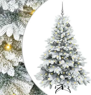 Obrázok produktu pre Umelý vianočný stromček s 150 LED-i Biela 150 cm PE a PVC