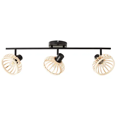 Produktbild von Brilliant Norah Spotrohr, 3-fach E14 Schwarz Natur 99739/76