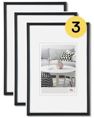Produktbild von Omgoods – Set mit 3 schwarzen Bilderrahmen, 13x18 cm, für Wanddekoration