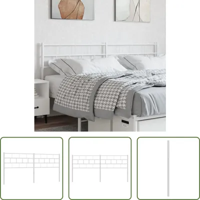 Immagine prodotto di The Living Store Testiera in metallo bianco 180 cm