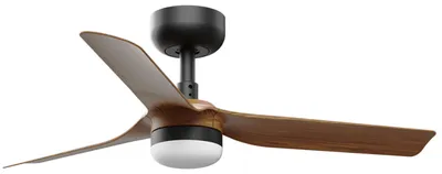 Obrázok produktu pre Energeticky úsporný stropný ventilátor s LED osvetlením a diaľkovým ovládaním Mini Punt 90 cm čierny / orech