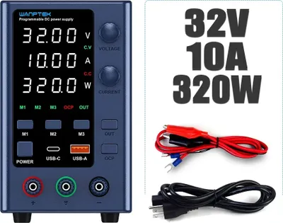 Obrázok produktu pre Nastaviteľný jednosmerný napájací zdroj, výstup 32 V, maximálny prúd 10 A, EPS3210 32V10A